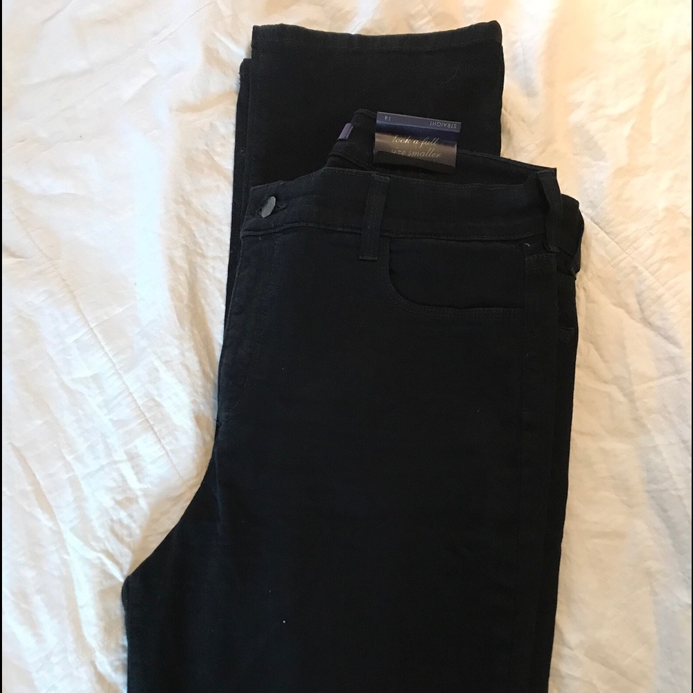 NET NYDJ Black straight leg jeans